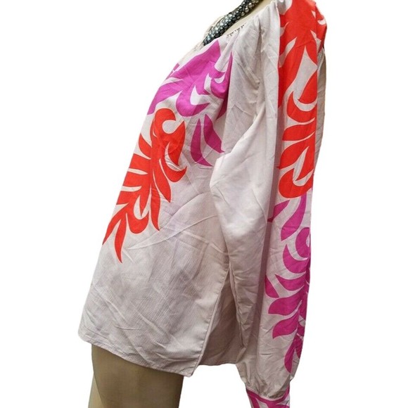 Misslook Size Large 60's Peasant Style Blouse Retro Oversized Festival Artsy - Picture 3 of 8